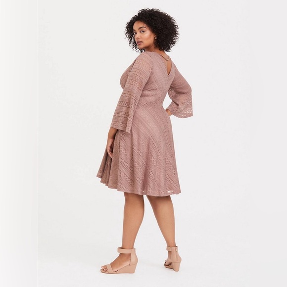 Torrid Taupe Lace Bell Sleeve
Trapeze Dress - Picture 2 of 9